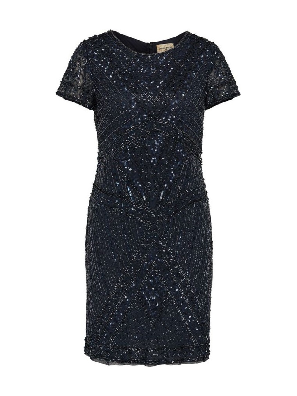 💙 Mendocino Beaded Fitted Dress in Navy 💙